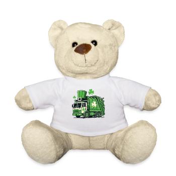 Saint-Patrick Camion à ordures Enfants Fun - Nounours - blanc - Devant