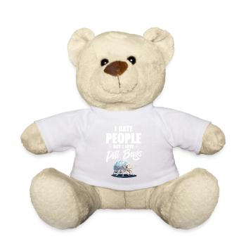 I hate people, but I love pill beetles - Teddy Bear - white - Front