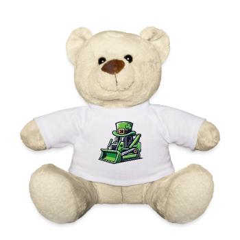 Excavatrice pour la Saint-Patrick pour les enfants - Nounours - blanc - Devant