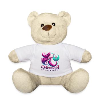 Mermaid Power - Teddy Bear - white - Front