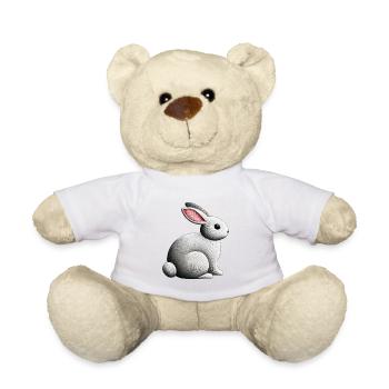 Cute bunny for happy moments - Teddy Bear - white - Front