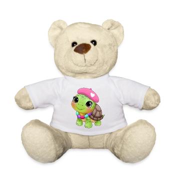Turtle on holiday 🐢 - Teddy Bear - white - Front