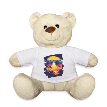 Lunettes de soleil Palmiers d’été - Nounours - blanc - Devant