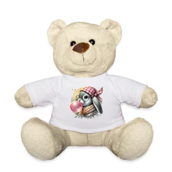 Easter Retro Bunny With Glasses In Cottagecore Style - Teddy Bear - white - Front
