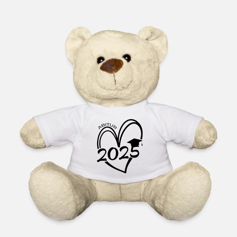 Abitur 2025 Herz - Teddy - Weiß