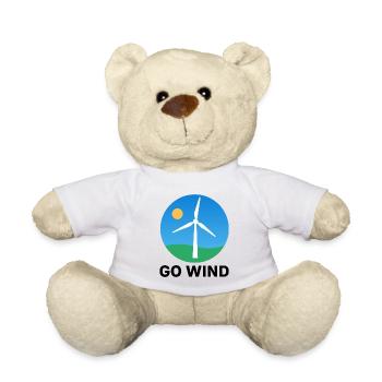 Support Wind Energy – Clean Power Symbol - Teddy Bear - white - Front