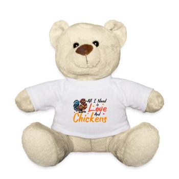 Poulets Poulets - Nounours - blanc - Devant