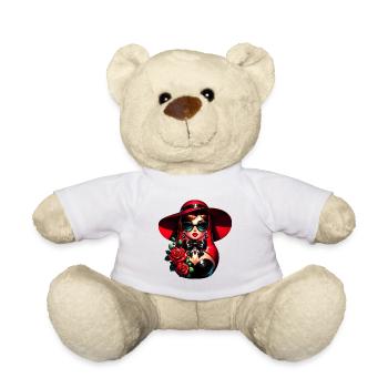 Russian Girl! Matryoshka Russian for Russians - Teddy Bear - white - Front