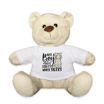 Just a Girl Who Loves White Tigers - Teddy Bear - white - Front