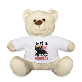 Just a Girl Who Loves Panthers - Teddy Bear - white - Front