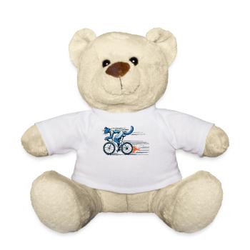 Conception de vélo de route Cat pour les amateurs de vélo - Nounours - blanc - Devant