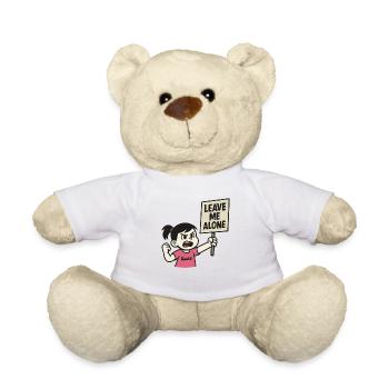 Laisse-moi tranquille : Fille en colère - Nounours - blanc - Devant