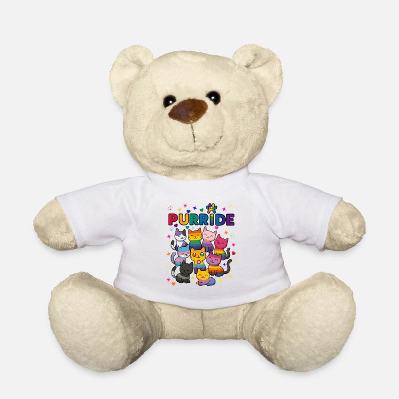 Purride Chats LGBT - Nounours - blanc