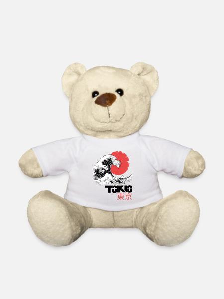 Tokio Japan Asien Meer Welle Berg Sonne Stadt - Teddy - Weiß