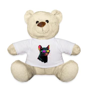 Tasmanischer Teufel Beuteltier Tasmanian Devil - Teddy - Weiß - Vorne