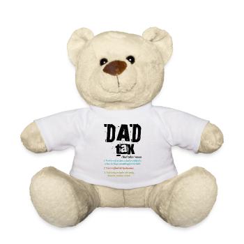 Dad Tax Definition Hilarious Papa Taxation Design - Teddy Bear - white - Front