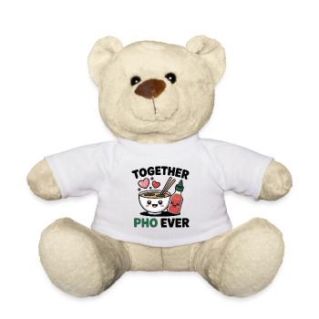 Together Pho Ever Vietnam Travel Noodle Soup Pho - Teddy Bear - white - Front