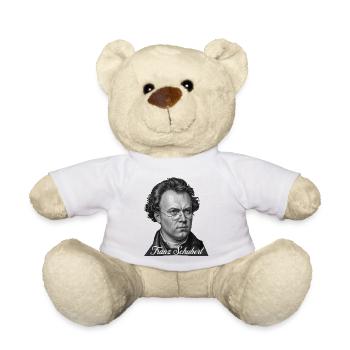Komponist Franz Schubert Porträt - Teddy - Weiß - Vorne