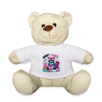 Donut Care Raccoon – Doux et indifférent - Nounours - blanc - Devant