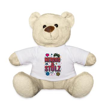 Nerdy & Proud - Teddy Bear - white - Front