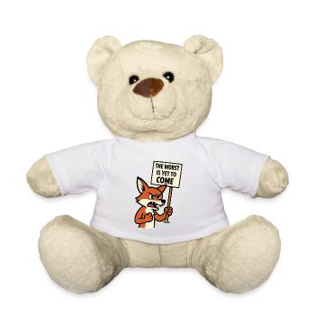 Angry fox protests and warns - Teddy Bear - white - Front