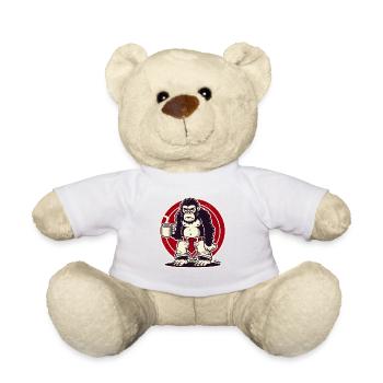 Bad mood affee with coffee - Teddy Bear - white - Front