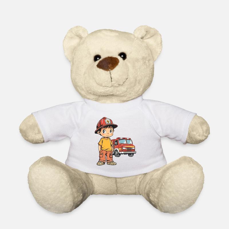 Children's Fire Brigade - Teddy Bear - white