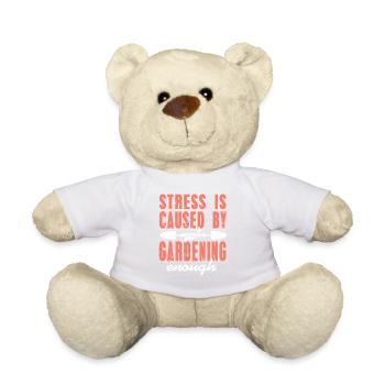 Soulagement du stress grâce au jardinage Citation d’humour - Nounours - blanc - Devant