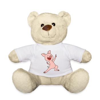 Porcelet chanceux de luxe - Nounours - blanc - Devant