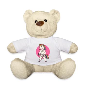 Karaté Licorne dessin animé - Arts martiaux - Nounours - blanc - Devant