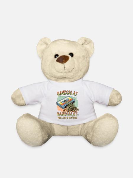 Bandsalat - 90er Retro Kassette Nostalgie - Teddy - Weiß