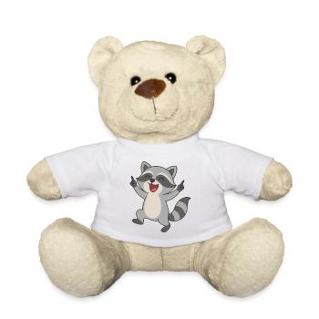 Party Raccoon - Teddy Bear - white - Front