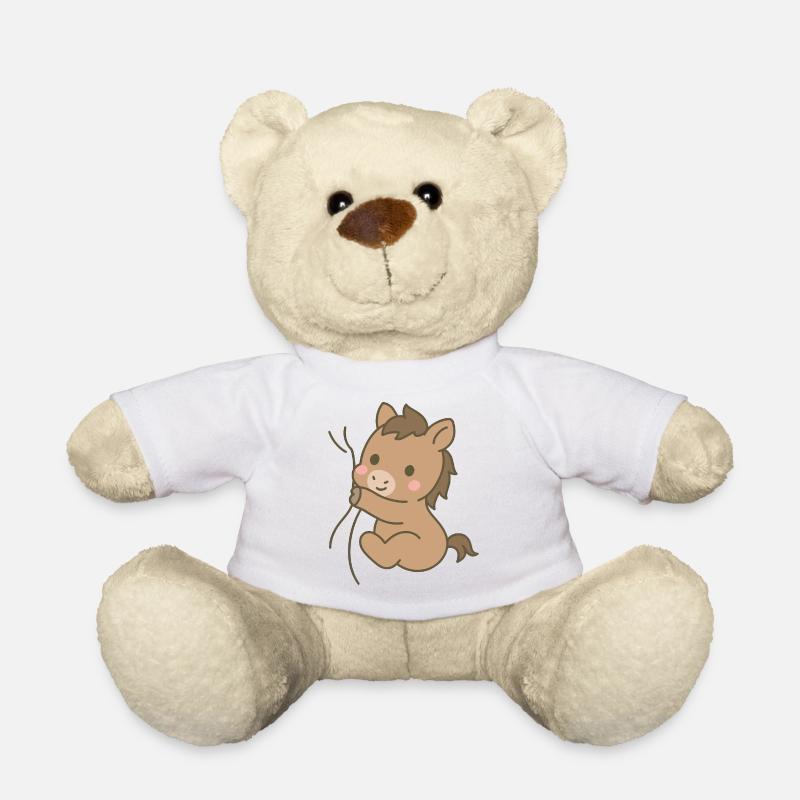 Cheval blotti - Nounours - blanc