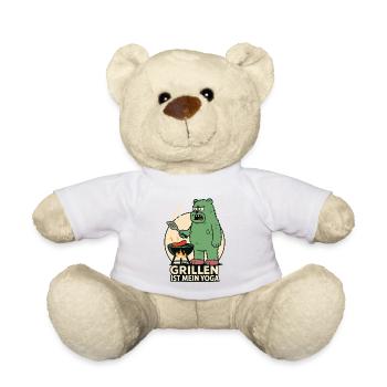 Grillen ist mein Yoga Bär - Teddy - Weiß - Vorne