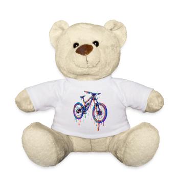 Psychedelisches Downhill-Bike – Tropfender Neon-St - Teddy - Weiß - Vorne