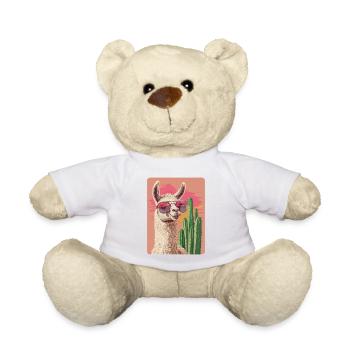 Funny Llama Alpaca Llama Animal Gift - Teddy Bear - white - Front