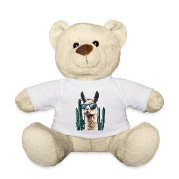 Funny Llama Alpaca Llama Animal Gift - Teddy Bear - white - Front