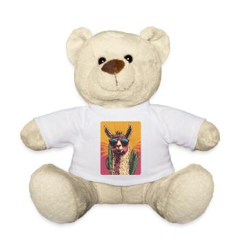 Funny Llama Alpaca Llama Animal Gift - Teddy Bear - white - Front