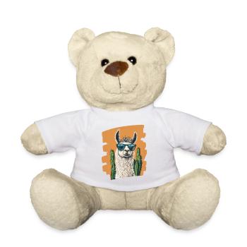 Funny Llama Alpaca Llama Animal Gift - Teddy Bear - white - Front