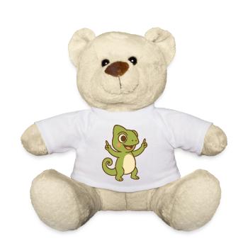 Bébé caméléon heureux - Nounours - blanc - Devant
