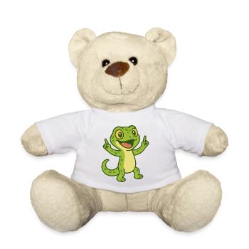 Happy Gecko Vibes - Teddy Bear - white - Front