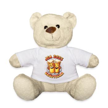 JGA 2025 Bräutigam Bier Alkohol Saufen Lustig - Teddy - Weiß - Vorne