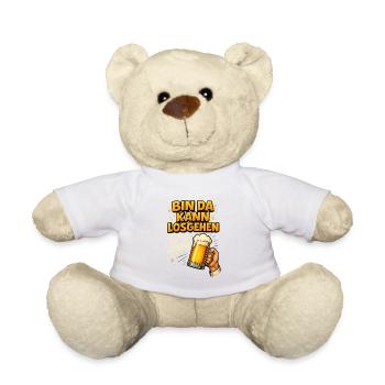 Bin da kann losgehen - Teddy - Weiß - Vorne