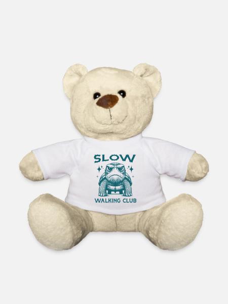 Slow Walking Club Reptilienliebhaber Cooles Tier Schildkröte - Teddy - Weiß