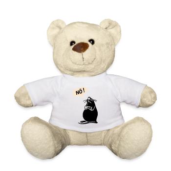 Fauler Seehund sagt NÖ - Lazy Seal Says NO Cartoon - Teddy - Weiß - Vorne