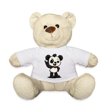Panda Punk’n’Roll - Nounours - blanc - Devant
