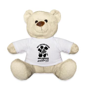 Obst vor dem Verzehr immer gründlich destillieren - Teddy - Weiß - Vorne