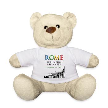 Rome 2025 JubileePilgrims of Hope English classic - Teddy Bear - white - Front
