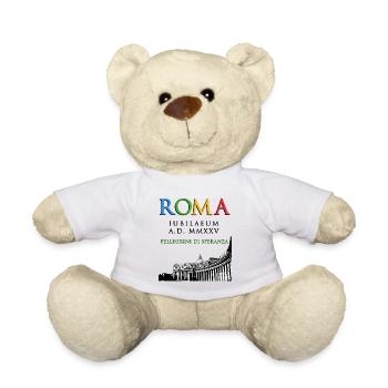 Rome 2025 Jubilee Pilgrims of Hope, classic - Teddy Bear - white - Front