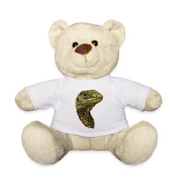 Monitor lizard, reptile, Komodo dragon, banded monitor lizard, lizard - Teddy Bear - white - Front